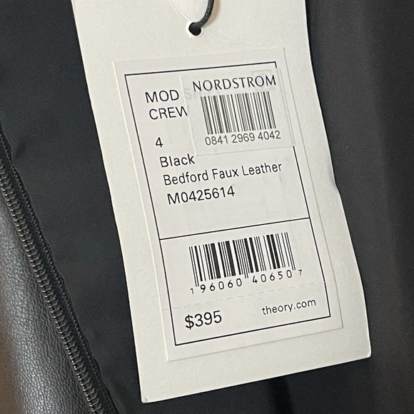 Theory Bedford Mod Vegan Leather Sleeveless Shift Dress Black Women's Size 4 - Picture 10 of 12